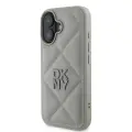 DKNY PU Leather Quilted Stack Logo Case for iPhone 16 Plus Grey — Foto 2