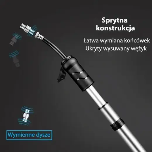 WILDMAN Pompka rowerowa ręczna GK1 aluminiowa czarna|black Foto 4