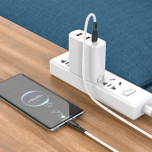 Borofone BX86 Advantage datu pārraides un uzlādes vads | USB-C uz USB-C | 60W | 1m | balts Foto 3