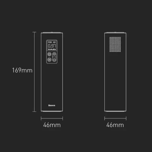 Baseus Mini Car Air Compressor Cigarette Lighter Socket Black (CRCQ000001) Foto 6