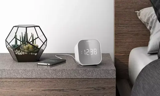 PHILIPS radio pulkstenis, balts Photo