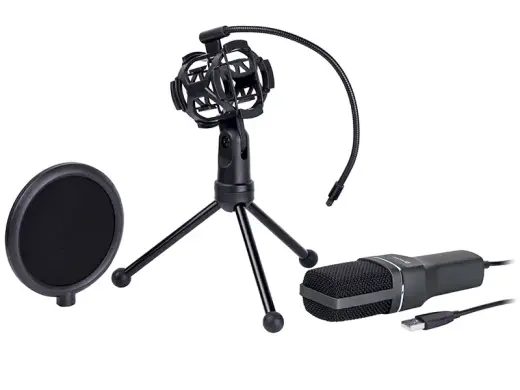 Tracer Digital USB Pro microphone for gaming | podcasts | streams + Holder, Pop filter Photo