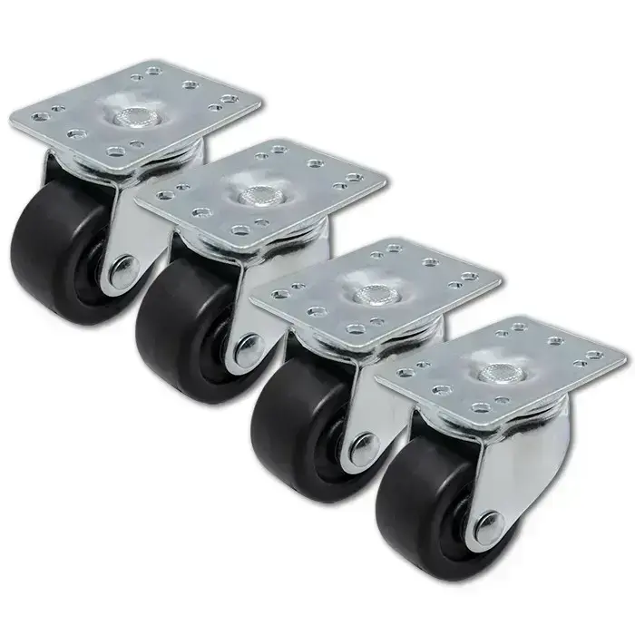 Qoltec Rack castors set  without locking| 4pcs. Foto 3