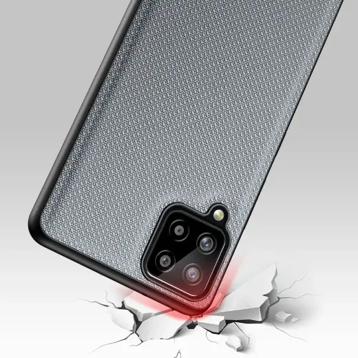 Dux Ducis Fino case covered with nylon material for Samsung Galaxy A22 4G gray Photo