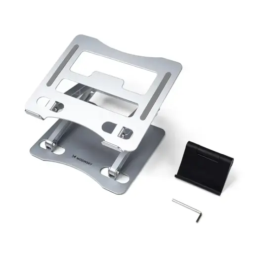 Wozinsky WRS-CPY75DSS Aluminum Laptop and Tablet Stand + Free Smartphone Stand - Silver Foto 7
