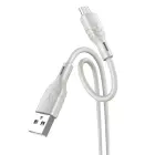 Borofone Cable BX99 Method - USB to MicroUSB - 2,4A 1 metre grey Foto 1