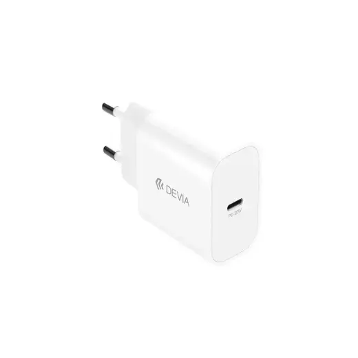 Devia wall charger Smart PD GaN 30W 1x USB-C white + cable USB-C - Lightning Foto 3