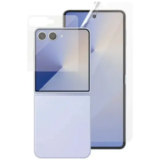Protective Set PanzerGlass FlipFoldFlex 2-in-1 Classic Fit Glass + Ultra-Wide Fit TPU Film for Samsu Photo