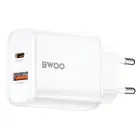 BWOO CDA207 PD 36W wall charger 1x USB-A + USB-C port white Foto 2