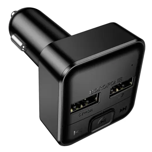 Borofone Transmitter FM BC63 Selecto MP3, Bluetooth - 2xUSB - black Фото num