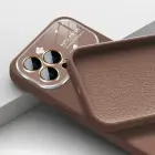 Soft Silicone Lens Case for Iphone 14 Pro Max brown — Foto 2