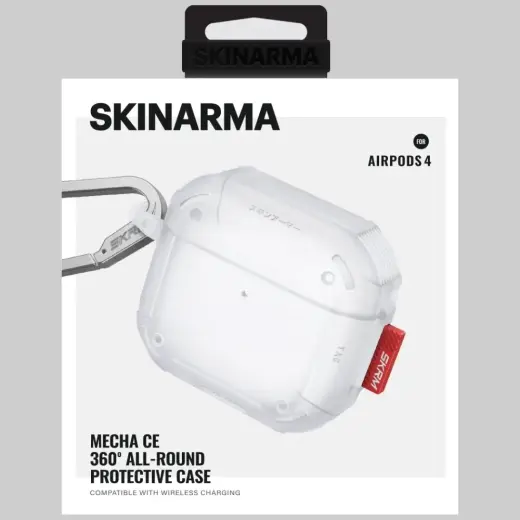 Case Skinarma Mecha CE for AirPods 4 frost Фото num