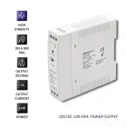 Qoltec DIN rail power supply | 24W | 24V | 1A | White | Slim Foto 4