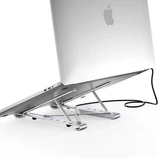 Choetech stand multifunctional station for laptop PD / USB-C HDMI (4K / 30Hz) / 2xUSB-A / 1xUSB-C / 1xSD / 1xTF black (HUB-M43) Фото num