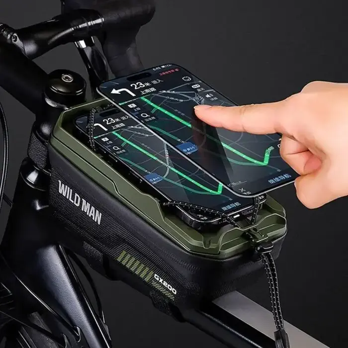 WILDMAN traveling bag for bike frame with zipper 1L (4 "- 7") GX200 green Photo