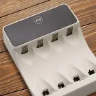 Qoltec Battery Charger for Ni-MH type R03 AAA R6 AA | LCD | USB-C cable | White  Foto 7