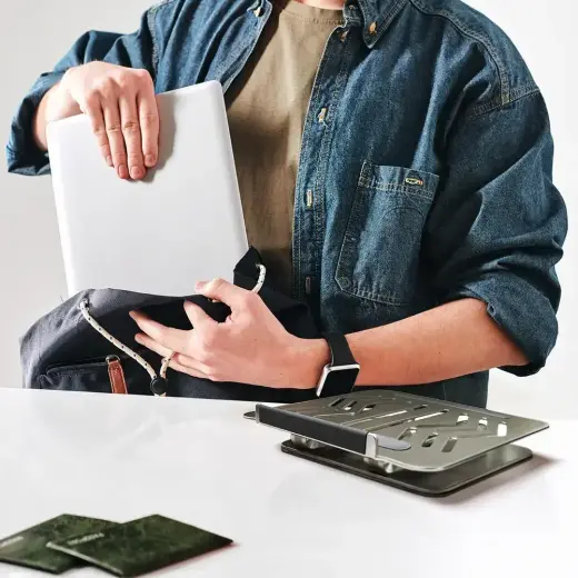 Wozinsky WRS-CPY84SS Aluminum Laptop and Tablet Stand + Free Smartphone Stand - Silver Foto 18