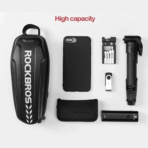 Rockbros B60 waterproof bicycle bag for frame - black Фото num