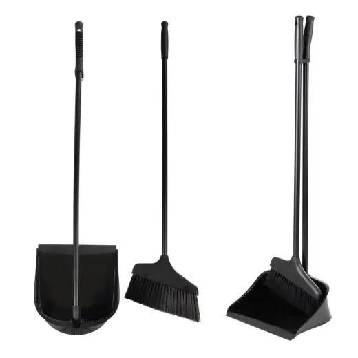 Long-handled Hair Scoop with Brush Black Photo