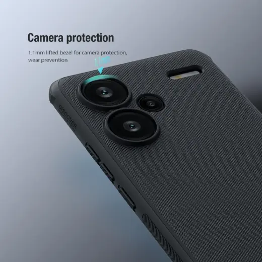 Nillkin Super Frosted PRO Back Cover for Xiaomi Redmi Note 13 Pro+ 5G Black Foto 4