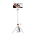 Tech-Protect L03S Bluetooth selfie stick with remote control, tripod up to 148cm and 180 head - white Photo