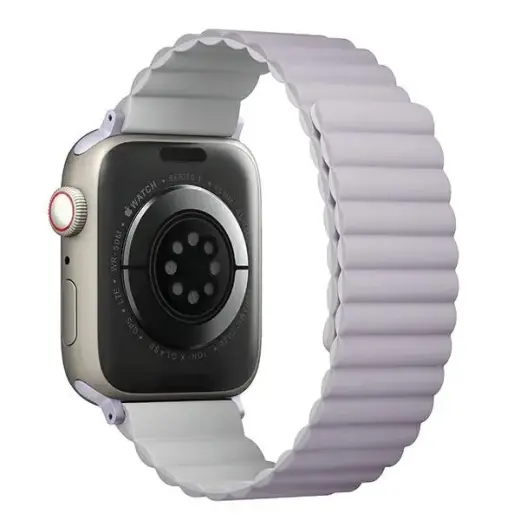 UNIQ pasek Revix Apple Watch Series 4|5|6|7|8|SE|SE2|Ultra 42|44|45|49mm. Reversible Magnetic lilak-biały|lilac-white Foto 3