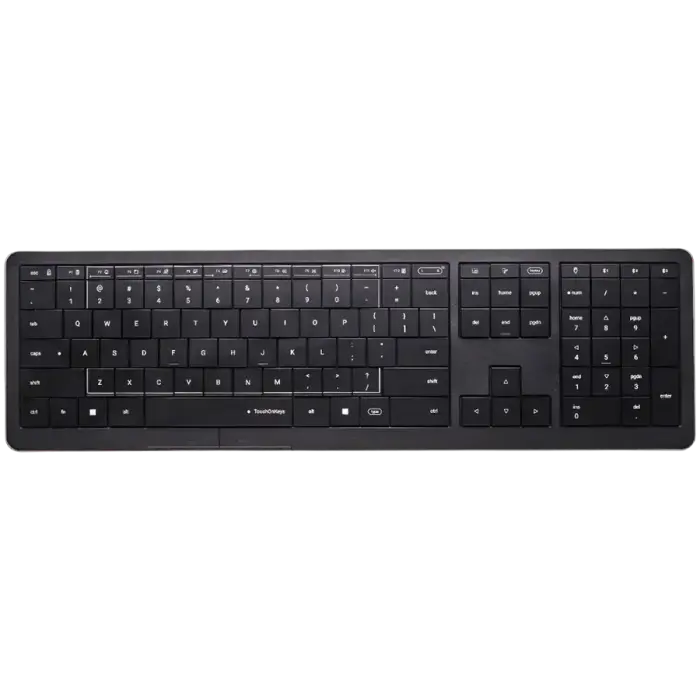 CLEVETURA CLVX 1 Touch-On-Keys AI Wireless Keyboard, ANSI US Windows Layout, Scissor Switches, Aluminum Chassis, Interactive RGB, Windows/Linux/MacOS support