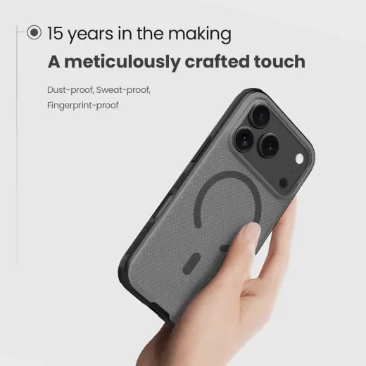 Nillkin Super Frosted PRO Magnetic Back Cover for Apple iPhone 17 Pro Transparent Black Foto 4