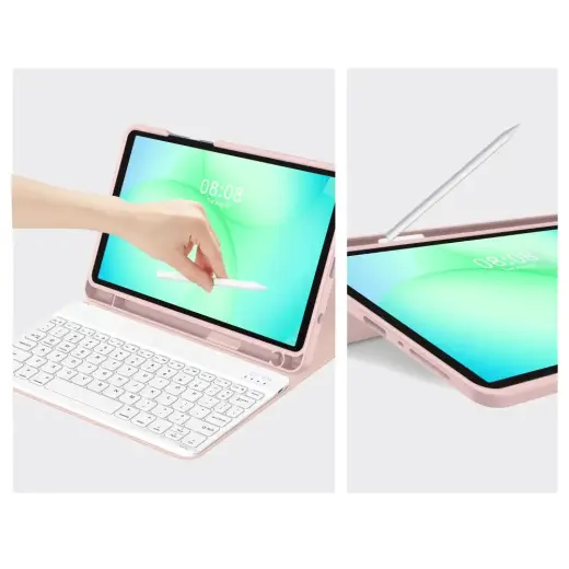 TECH-PROTECT SC PEN + KEYBOARD GALAXY TAB A9 | A11 8.7 X110 | X115 | X133 | X135 PINK Фото num