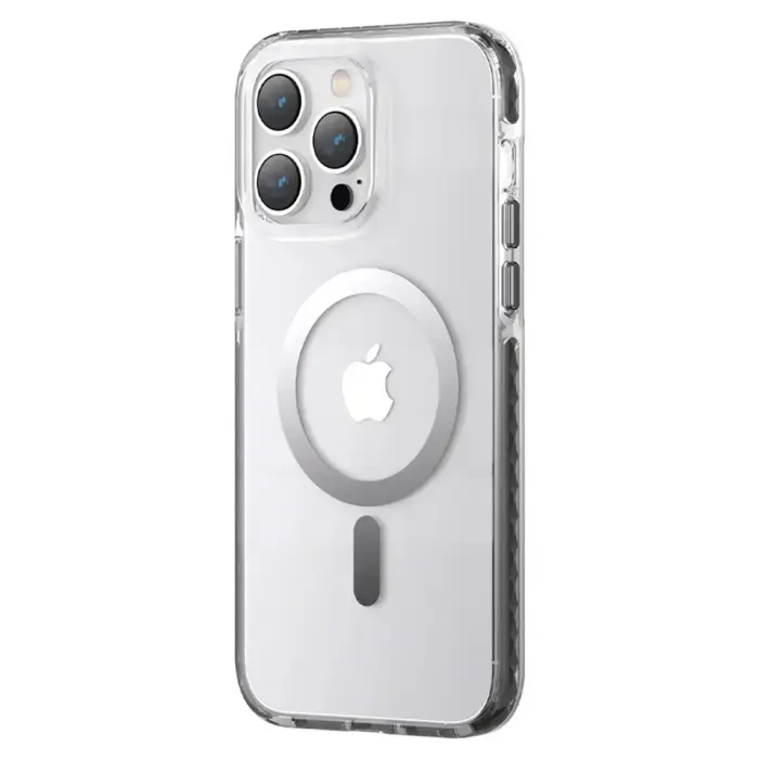 Kingxbar Ice Crystal Series phone case with MagSafe support for iPhone 14 Plus gray