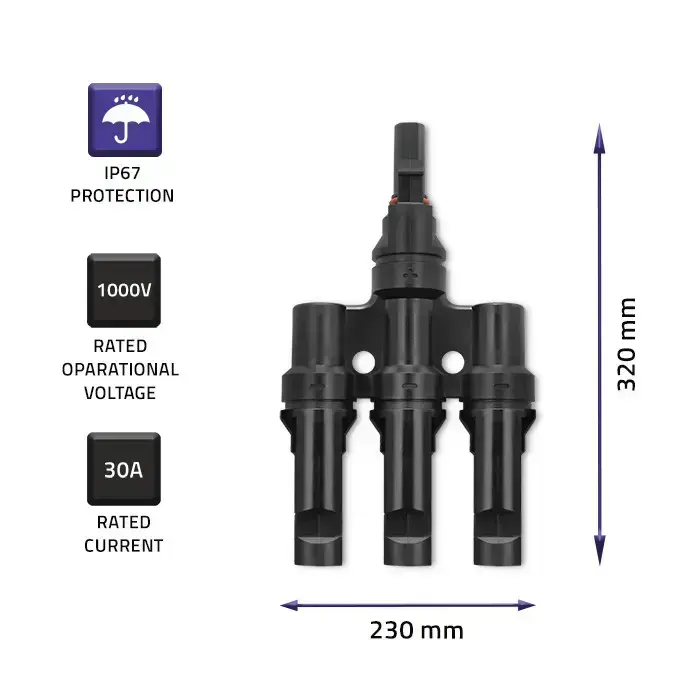 Qoltec Solar Connector | MC4 connector | Type T | 1000V | 30A Фото num