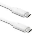 Qoltec data transfer and charging cable | USB-C to USB-C | 1m | white — Photo 1