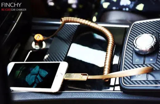 Зарядка для автомобиля REMAX Finchy RCC-103 | 17W | USB-A, Lightning, MicroUSB | с кабелем Lightning + MicroUSB в комплекте | серебристая Фото num