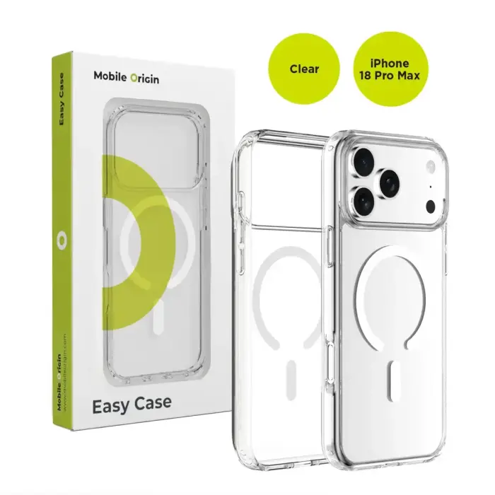 Mobile Origin Easy Case Compatible with MagSafe Clear iPhone 18 Pro Max