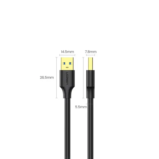 Ugreen cable USB-A - USB-A USB3.0 5Gb|s 0.5m black (US128) Foto 9