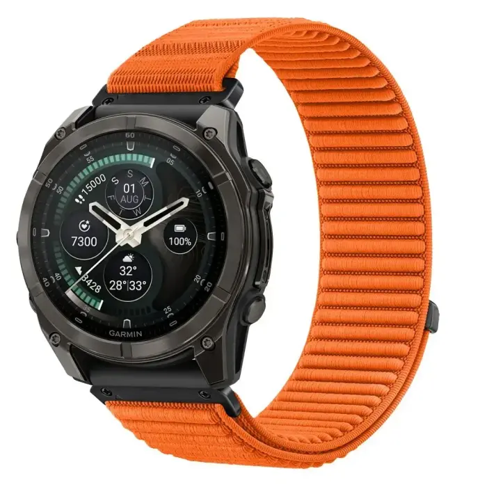 TECH-PROTECT NYLONLOOP GARMIN FENIX 5 / 6 / 6 PRO / 7 / 8 / 8 PRO / 9 / 9 PRO (47 MM) SIGNAL ORANGE