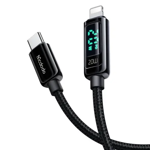Mcdodo CA-8810 провод для передачи данных и зарядки | USB-C на Lightning | 36W | с LCD дисплеем | 1.2m | черный Фото num