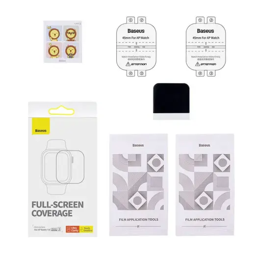 Baseus 45mm Protective Film for AP Watch 7|8, Clear Photo