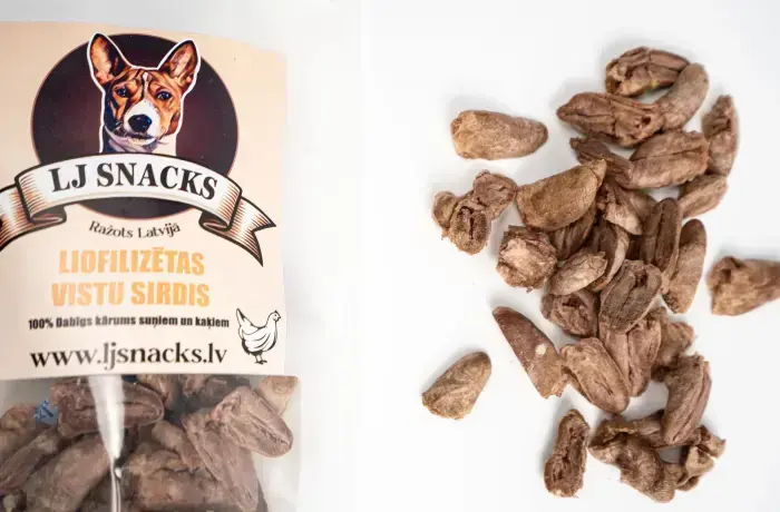 LJ Snacks Freeze-Dried Chicken Hearts 80 g