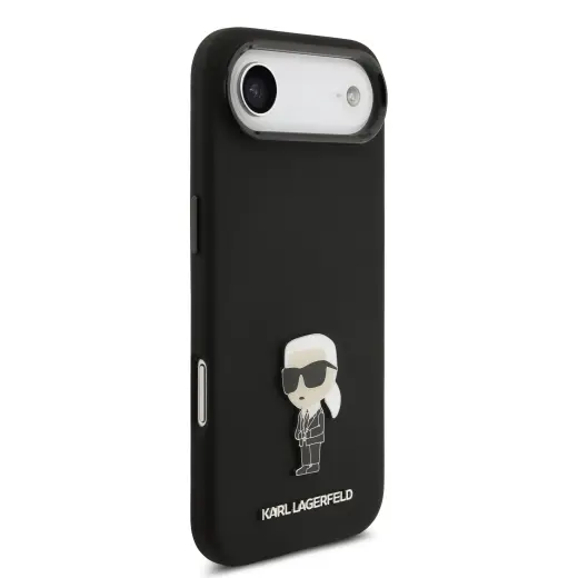 Karl Lagerfeld Liquid Silicone Metal Ikonik Case for iPhone Air Black Foto 3