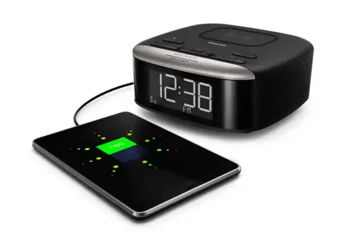 PHILIPS Radio pulkstenis, melns Foto 6