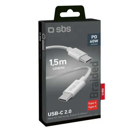 провод для передачи данных и зарядки | USB-C на USB-C | 60W | 1.5m | серый Фото num