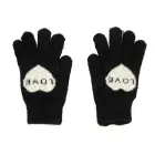 Gloves for touch screens LOVE BLACK Photo