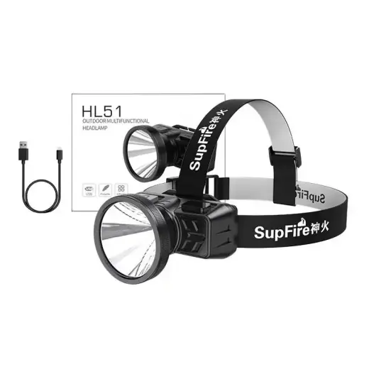 Superfire HL51 headlamp flashlight, 160 lm, micro-USB, 4 modes, 300 m Фото num