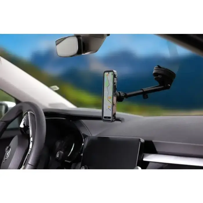 Magnetic car phone holder compatible with Magsafe Forcell F-Grip PrecisionX windshield/ dashboard / air vent black Photo