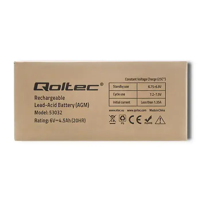 Qoltec AGM battery | 6V | 4.5Ah | Maintenance-free | Efficient| LongLife | for UPS, scale, cash register Foto 10