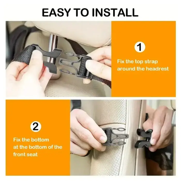 Car organizer for front seats with compartments beige Фото num