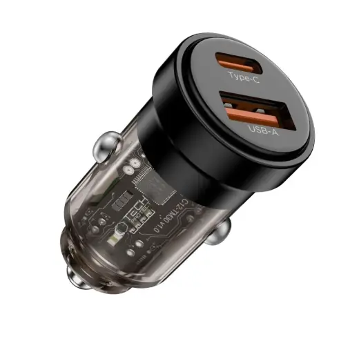 Tech-Protect CC03 45W 2-Port USB-A | USB-C Car Charger - Black Foto 2
