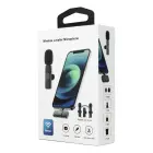 Wireless lavalier microphone Lightning double with long hair (2 in set) K1 black Foto 5