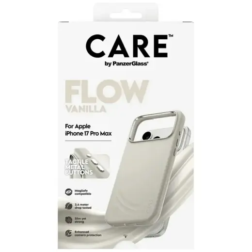 Case CARE by PanzerGlass FLOW MagSafe for iPhone 17 Pro Max vanilla Foto 4